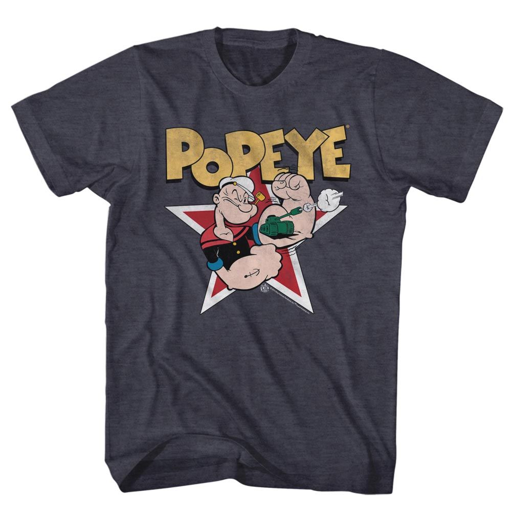 Popeye - Star - Short Sleeve - Heather - Adult - T-Shirt - clothing by TeeHivey.com