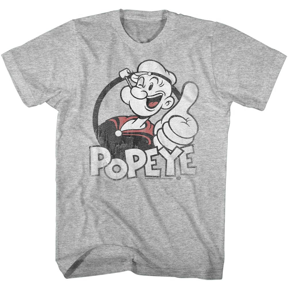 Popeye - Thumbs Up - Short Sleeve - Heather - Adult - T-Shirt - clothing by TeeHivey.com
