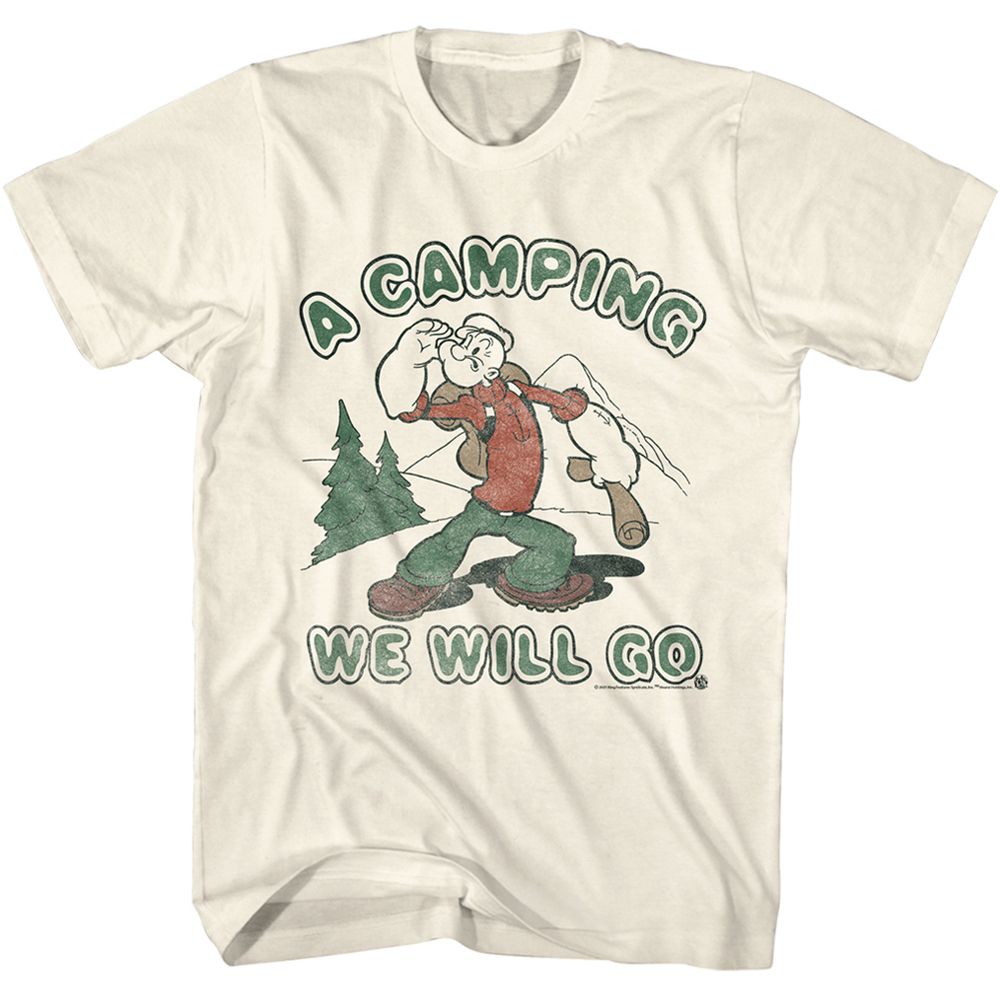 Popeye - A Camping - Short Sleeve - Adult - T-Shirt - clothing by TeeHivey.com