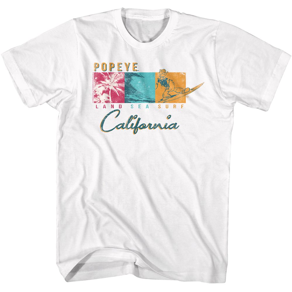 Popeye - Land Sea Surf - Short Sleeve - Adult - T-Shirt - clothing by TeeHivey.com