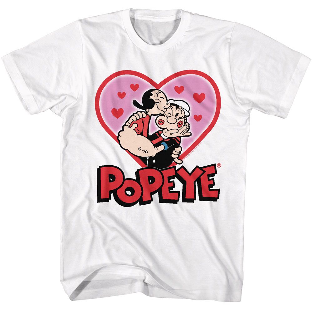 Popeye - P O Valentine - American Classics - Solid White Adult Short Sleeve T-Shirt