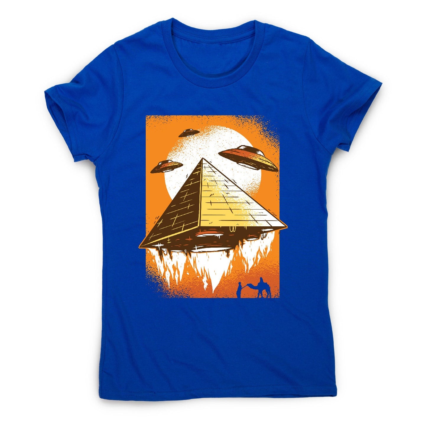 Pyramid ufo - funny ufo women's t-shirt