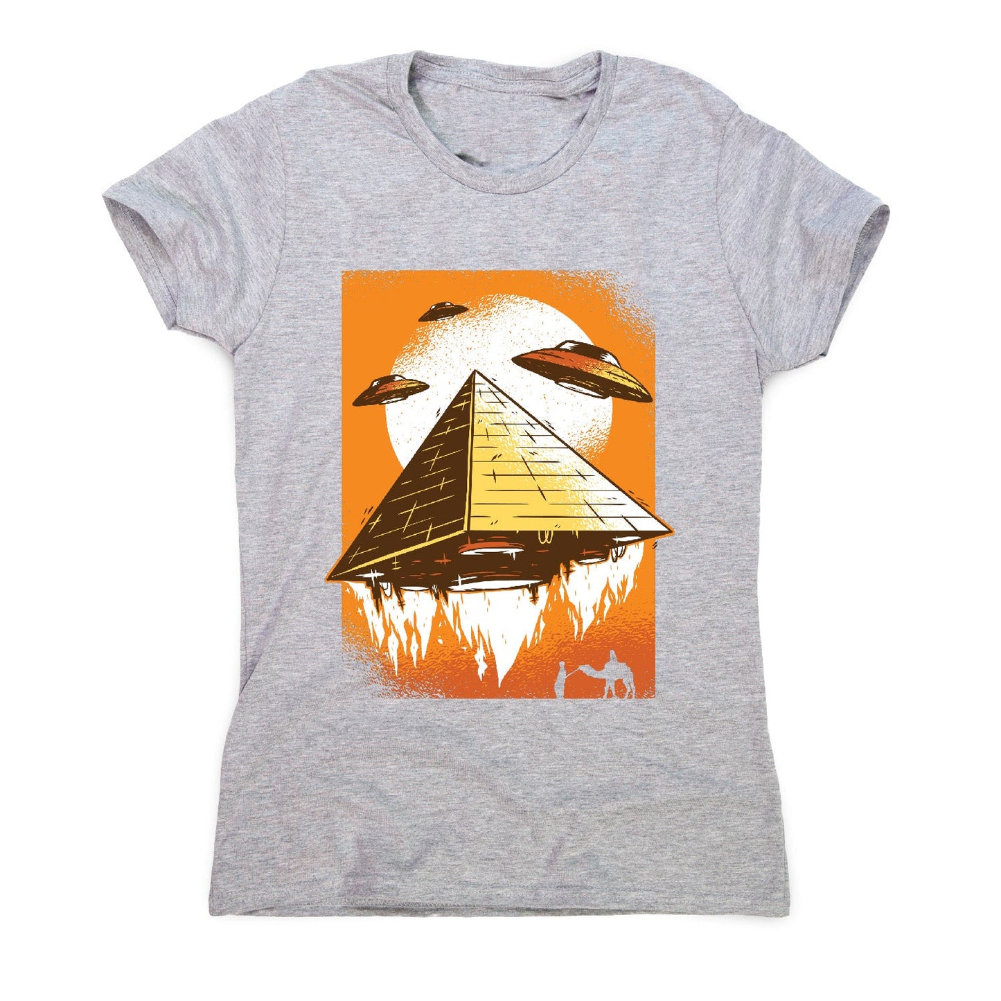 Pyramid ufo - funny ufo women's t-shirt