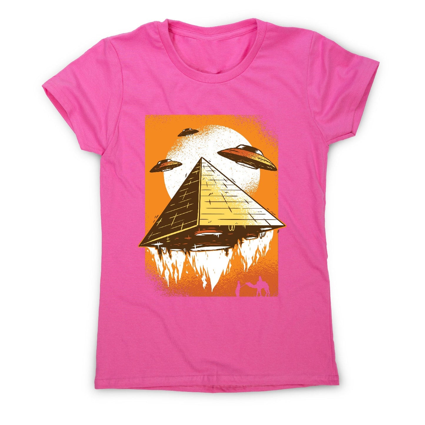 Pyramid ufo - funny ufo women's t-shirt