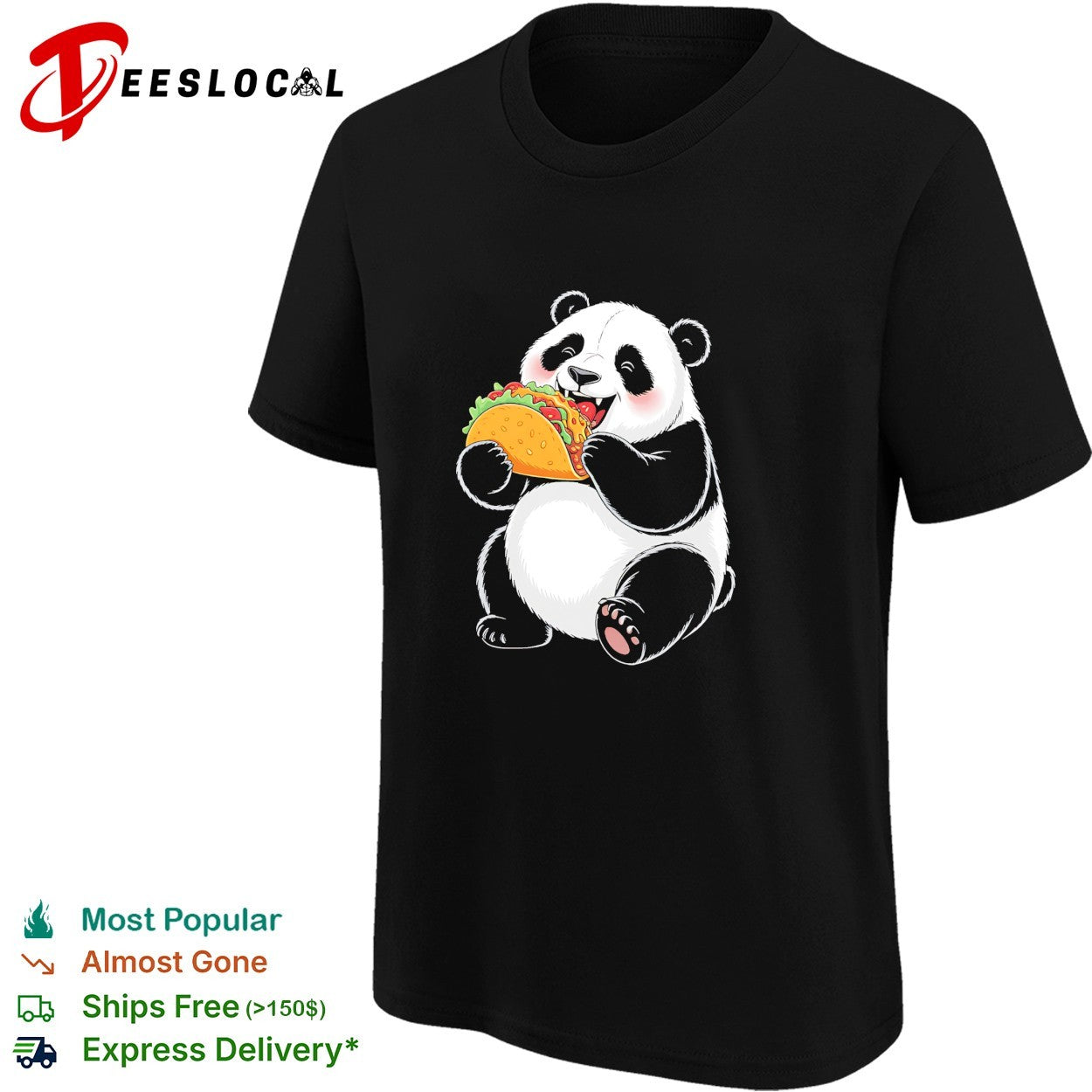 Panda eating taco shirt