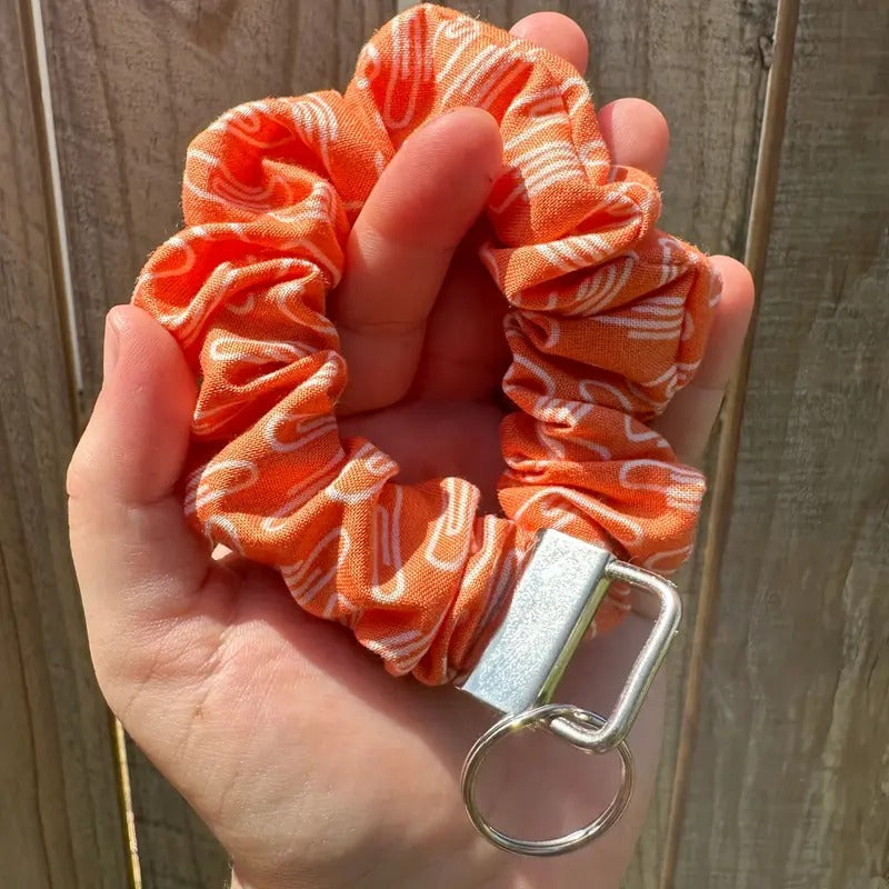 Paper Clip Scrunchie Wristlet Keychain For Teacher Back To School