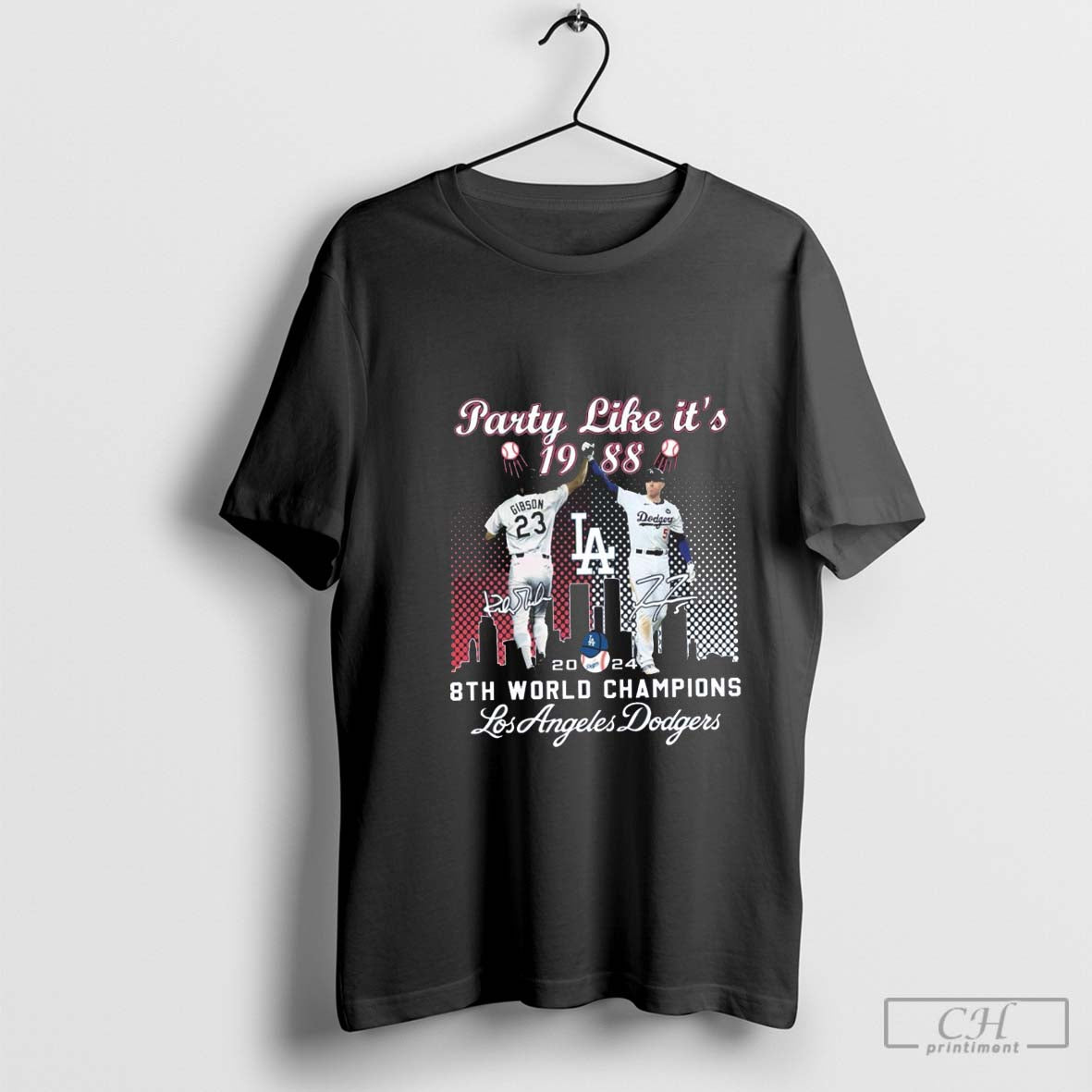 Party Like Its 1988 8th World Champions La Dodgers - clothing by TeeHivey.com