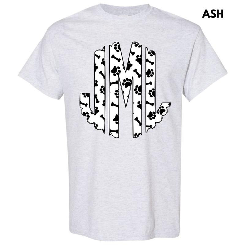 Paws & Bones Monogram Gildan Short Sleeve T-Shirt 'NLB'