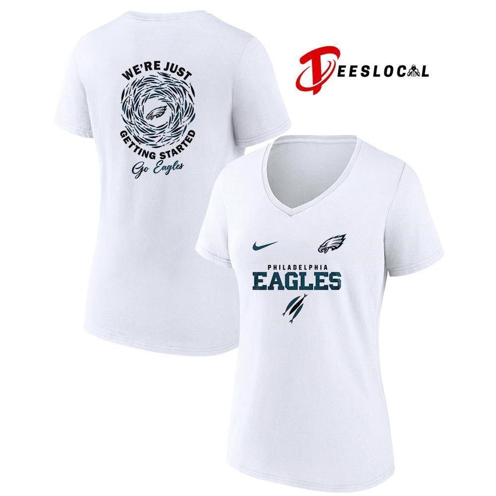 Philadelphia Eagles x The Chosen we’re just getting started logo shirt