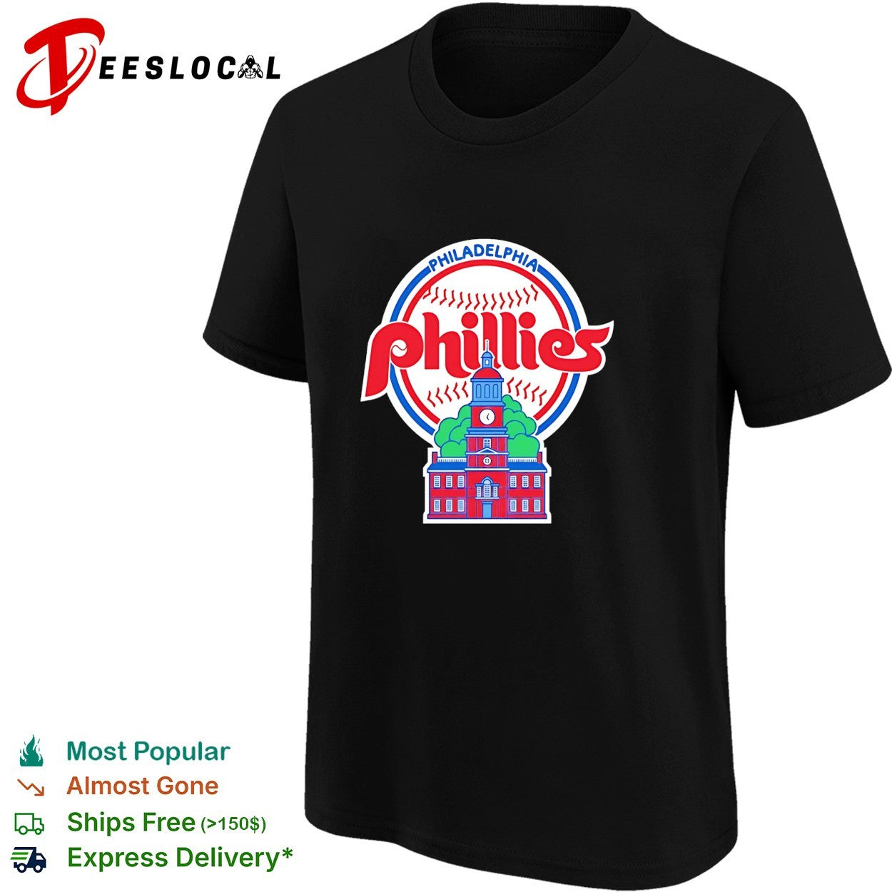 Philadelphia Phillies MLB Independence Hall retro shirt