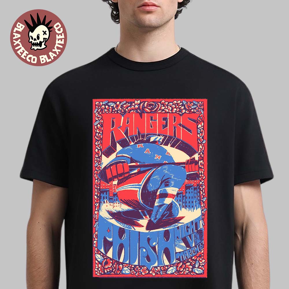 Phish X New York Rangers Vs Chicago Blackhawks Match Show At Madison Square Garden In New York On March 27 2026 T-Shirt