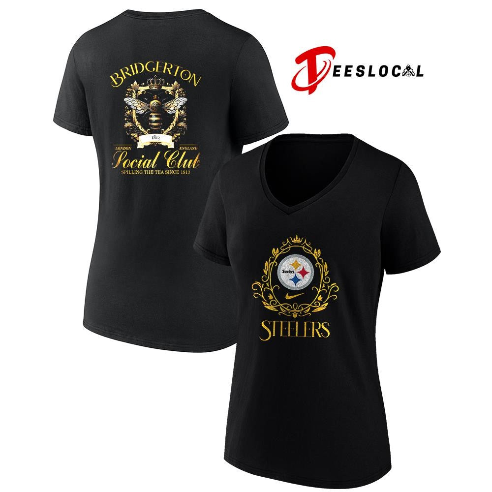 Pittsburgh Steelers x Bridgerton social club spilling the tea since 1813 graphic shirt