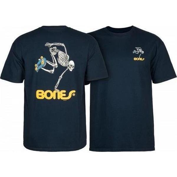 Powell Peralta BONES SKATEBOARDING SKELETON Skateboard T Shirt NAVY