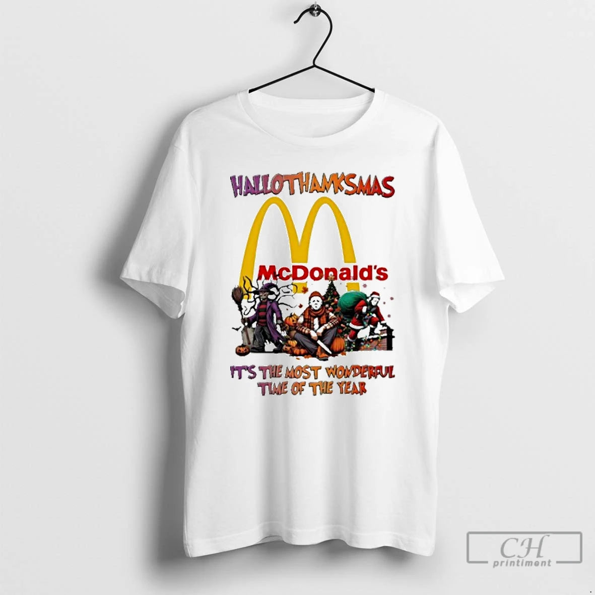 Premium 2025 Mcdonalds Logo Hallothanksmas Horror Film Its The Most Wonderful Time Of The Year - clothing by TeeHivey.com
