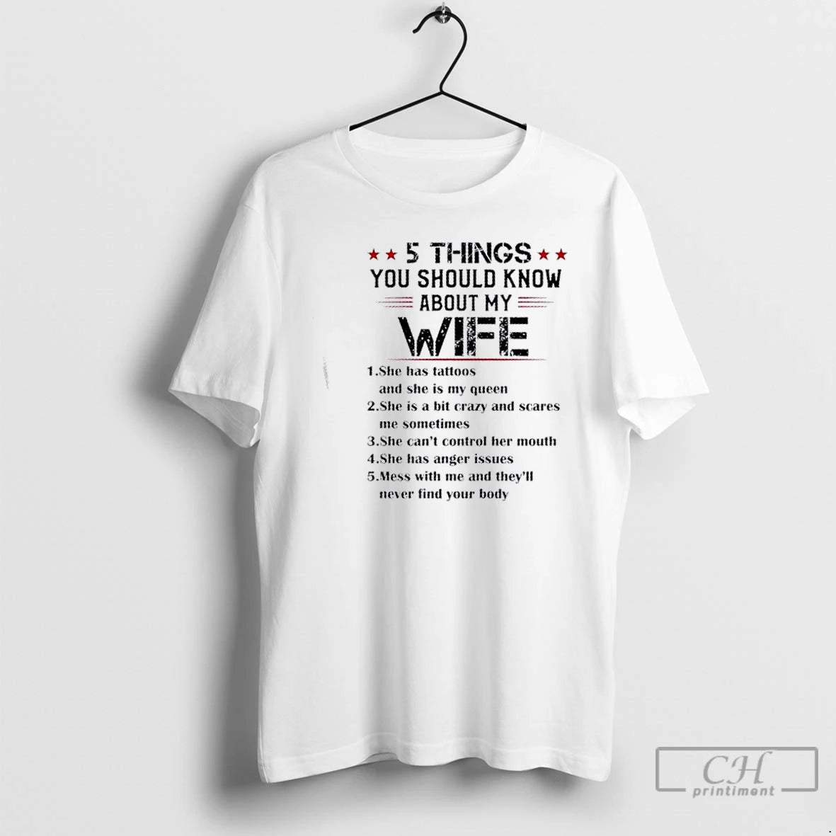 Premium 5 Things You Should Know About My Wife Text - clothing by TeeHivey.com