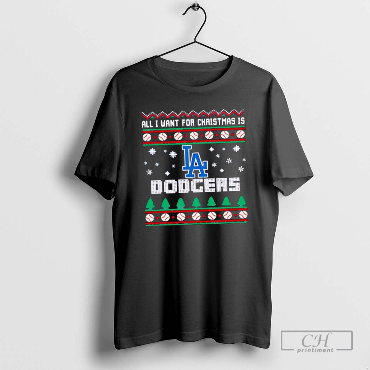 Premium All I Want For Christmas Is Los Angeles Dodgers Shirt Sweater - clothing by TeeHivey.com