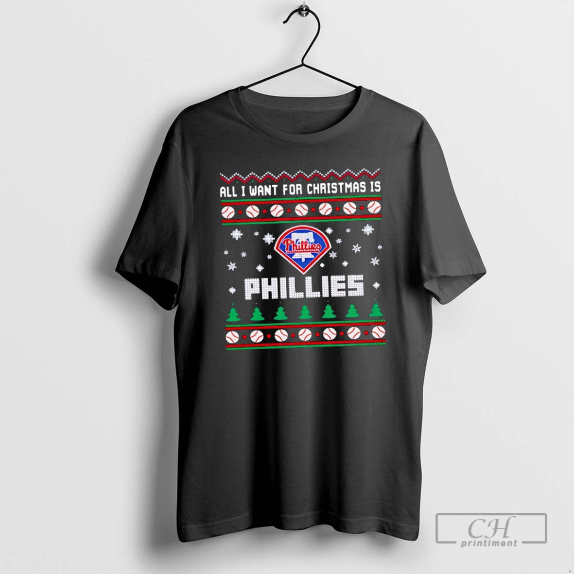 Premium All I Want For Christmas Is Philadelphia Phillies Shirt Sweater - clothing by TeeHivey.com
