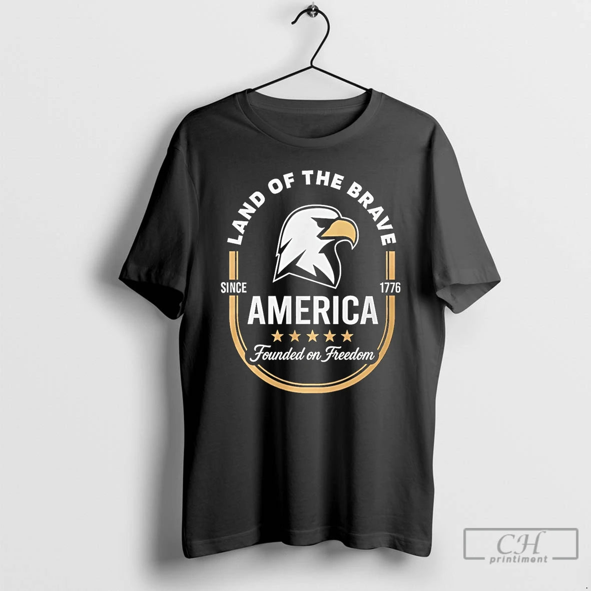 Premium America Founded On Freedom Land Of The Brave Since 1776 T Shirts - clothing by TeeHivey.com