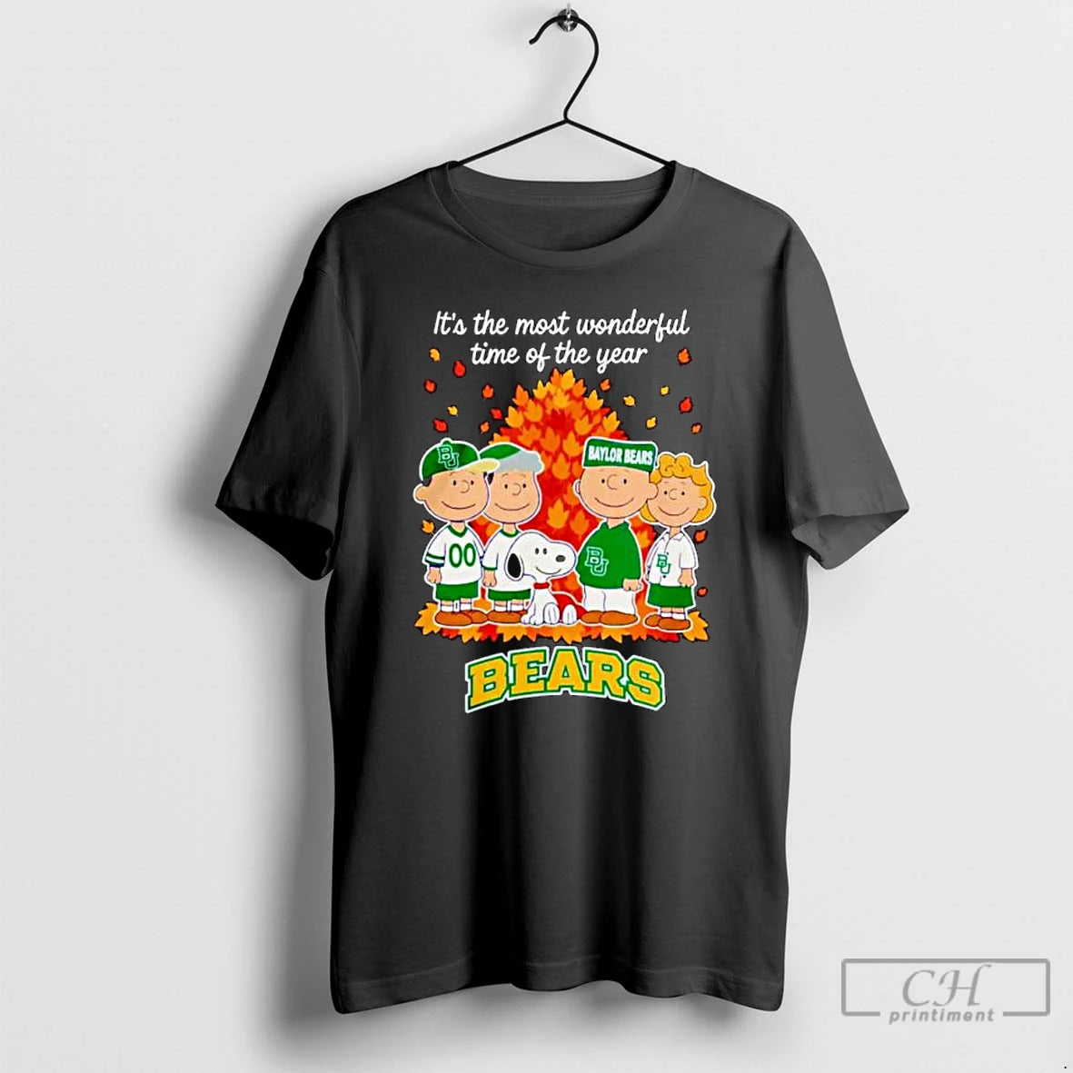 Premium Baylor Bears X Peanuts Its The Most Wonderful Time Of The Year The Fall - clothing by TeeHivey.com