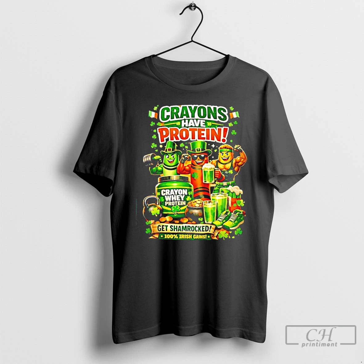 Premium Crayons Have Protein St Patricks Day - clothing by TeeHivey.com
