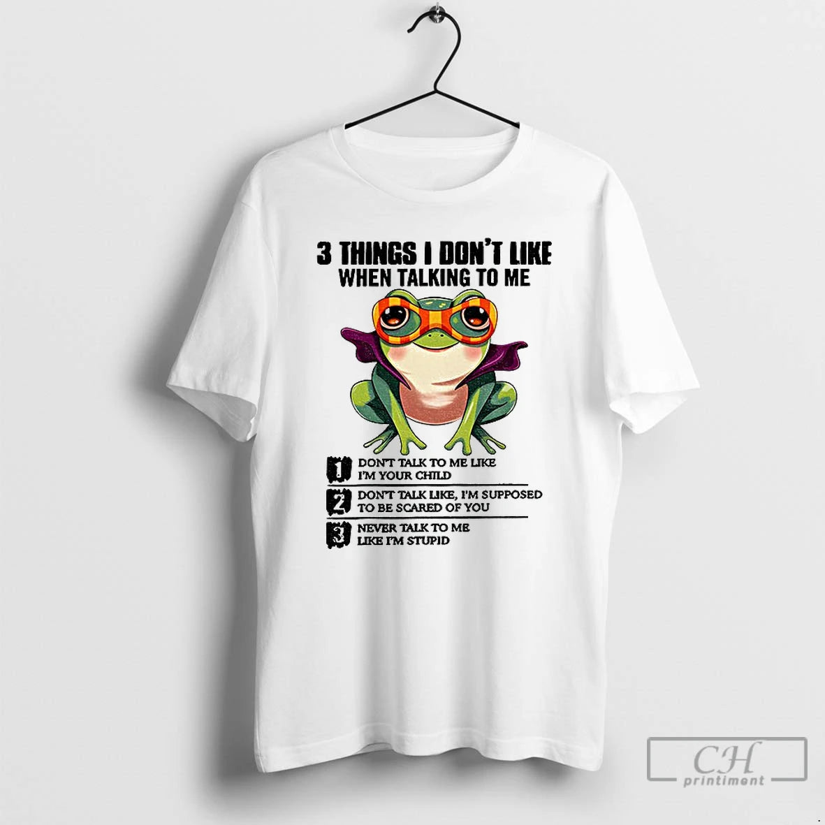 Premium Frog 3 Things I Dont Like When Talking To Me Dont Talk To Me - clothing by TeeHivey.com