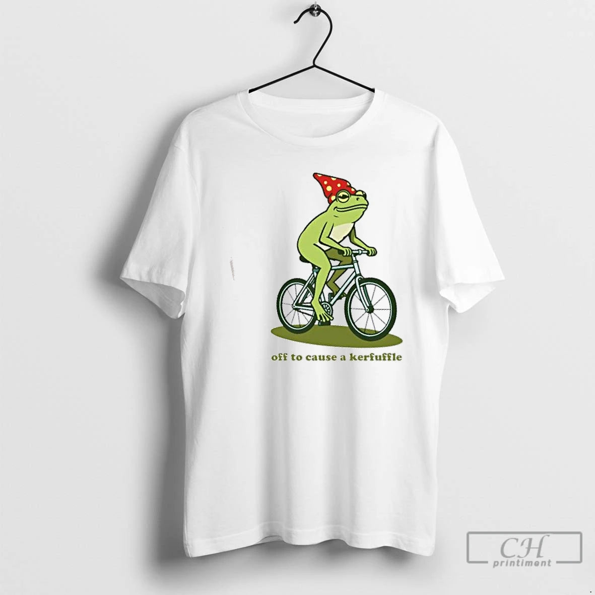 Premium Frog Bike Bicycle Off To Cause A Kerfuffle - clothing by TeeHivey.com