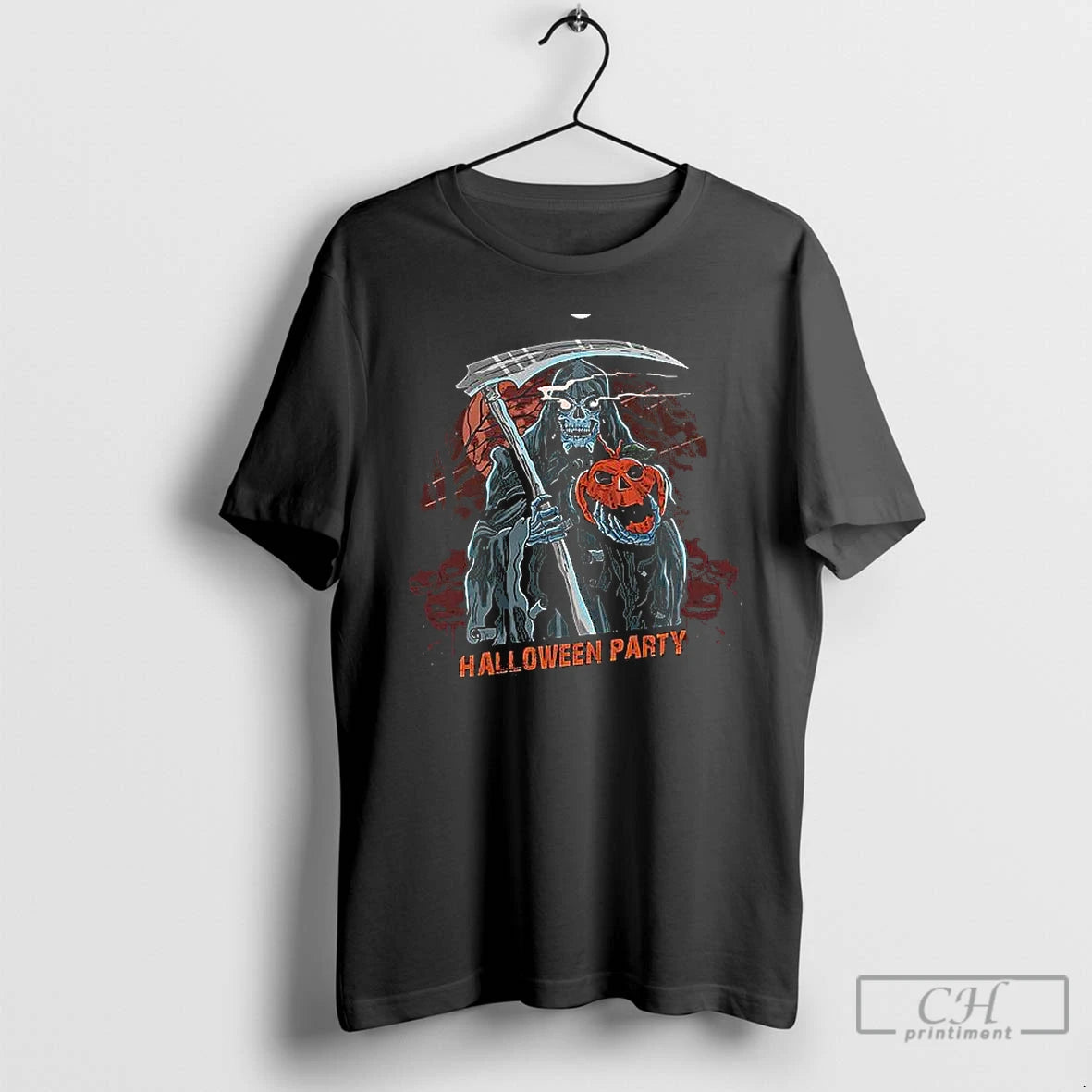 Premium Halloween Party Death Vintage T Shirts - clothing by TeeHivey.com