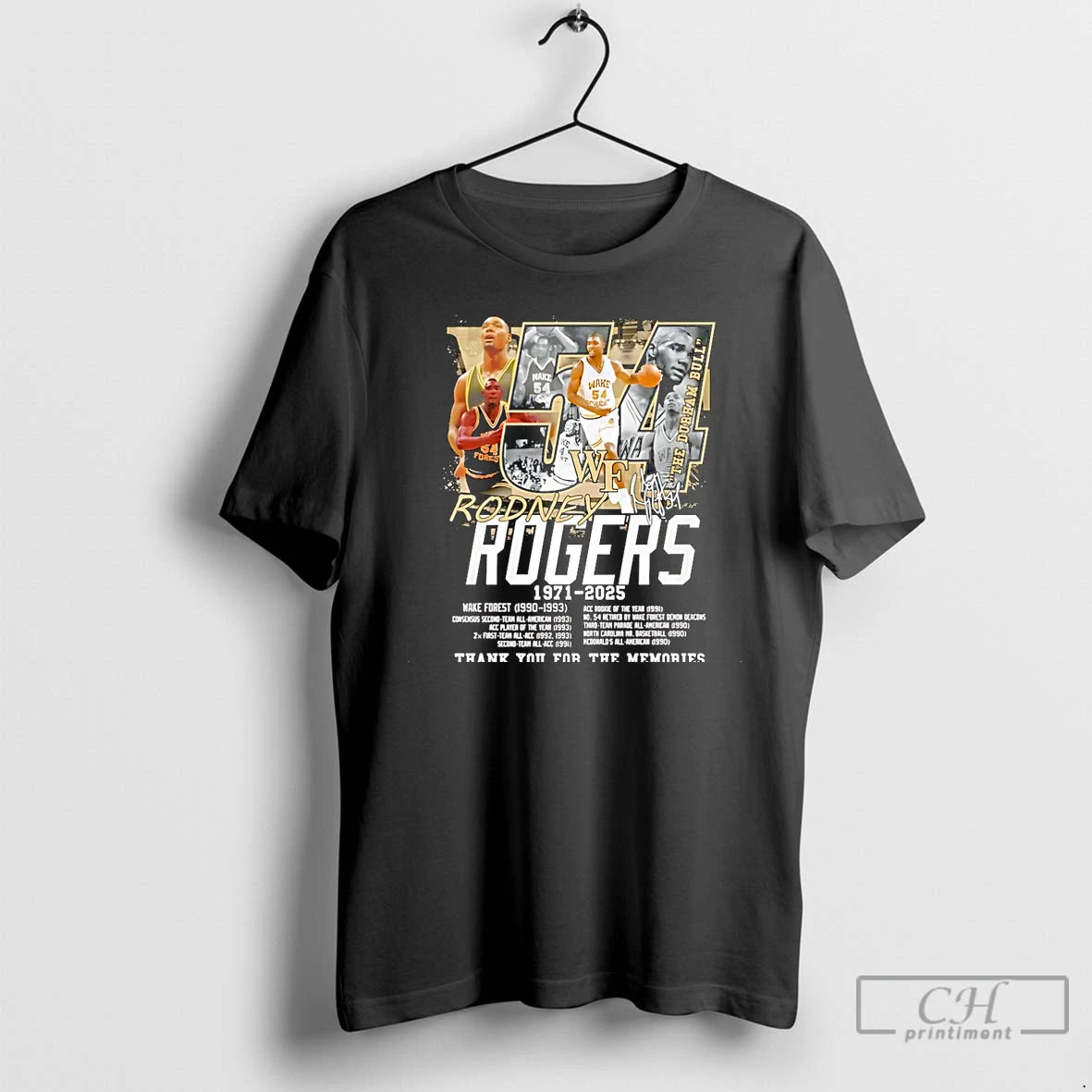Premium Honoring Rodney Rogers Wake Forest Demon Deacons 1971 2025 Thank You Christmas T Shirts - clothing by TeeHivey.com