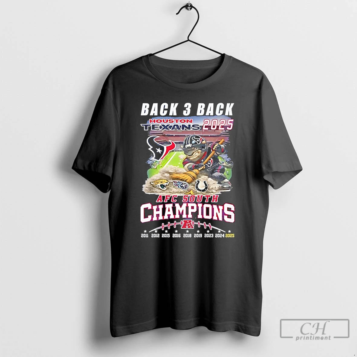 Premium Houston Texans Back 3 Back 2025 Afc South Champions 2011 2025 T Shirts Sweater - clothing by TeeHivey.com