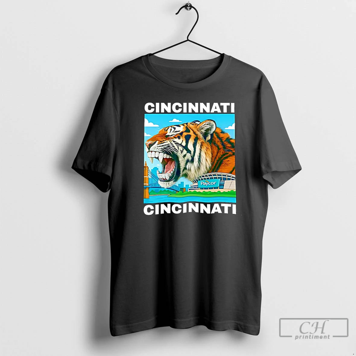 Premium Iced Out Grillz Cincinnati Tiger Roaring City Skyline Christmas - clothing by TeeHivey.com