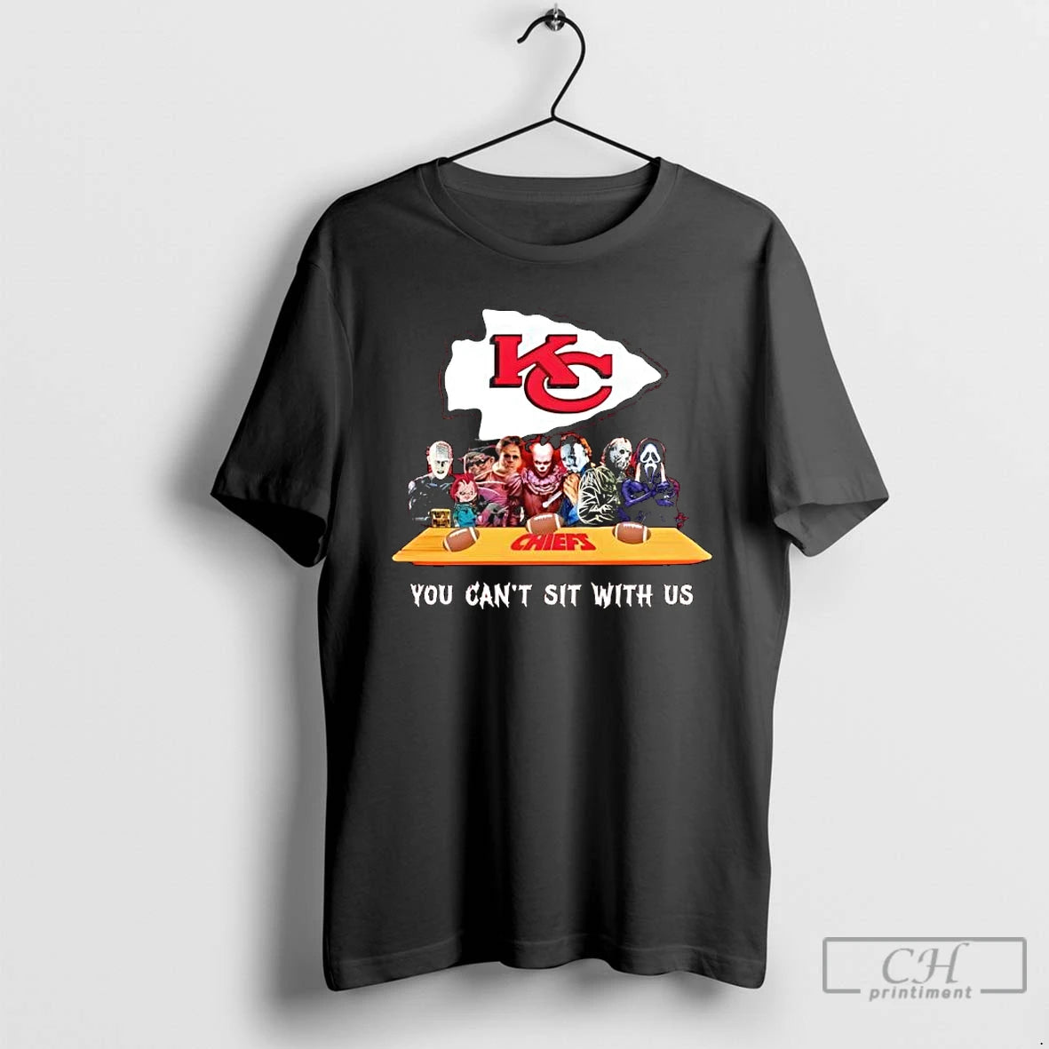 Premium Kansas City Chiefs Horror Movies You Cant Sit With Us T Shirts - clothing by TeeHivey.com