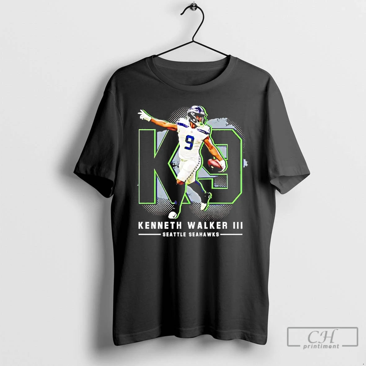 Premium Kenneth Walker Iii Running Celebration Seahawks - clothing by TeeHivey.com