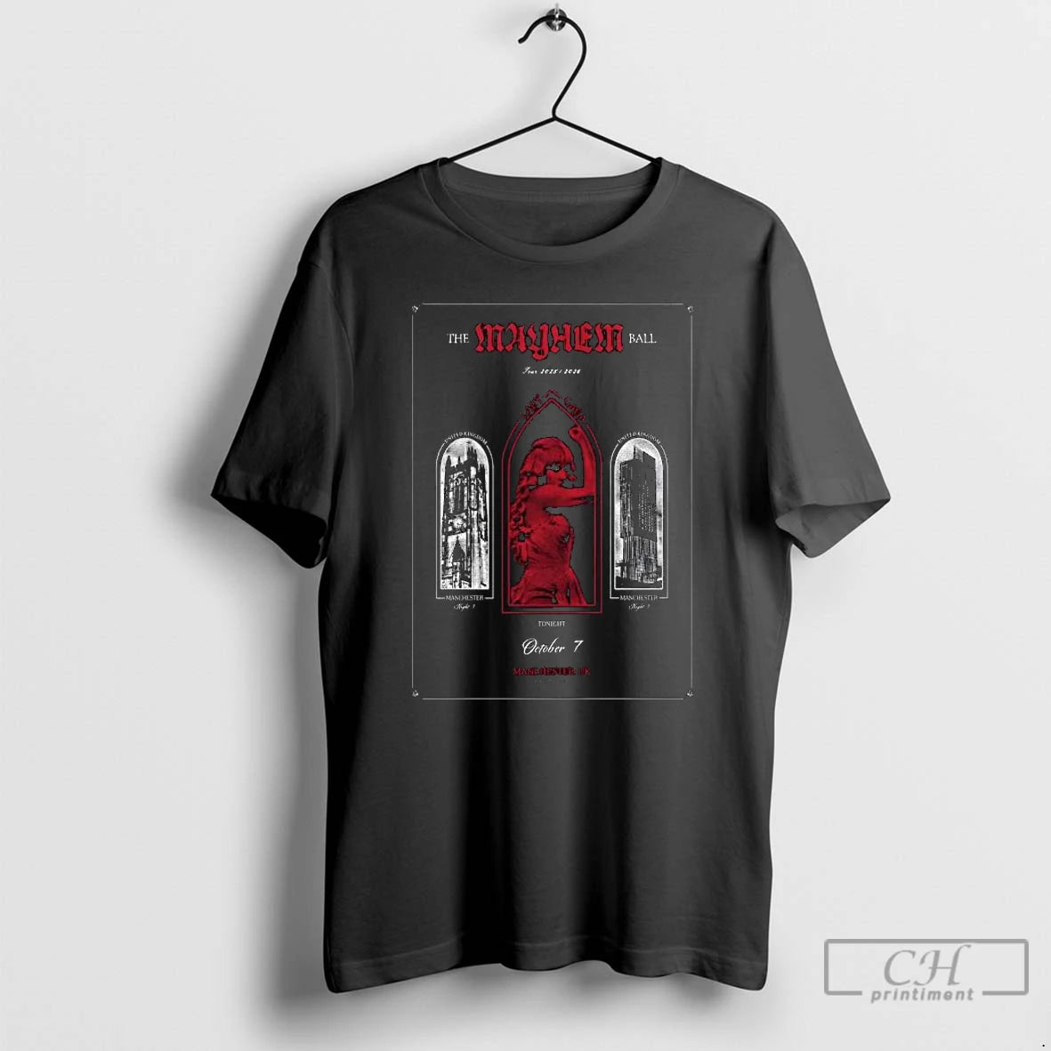 Premium Lady Gaga October 7 2025 Manchester The Mayhem Ball Tour Long Sleve T Shirts - clothing by TeeHivey.com