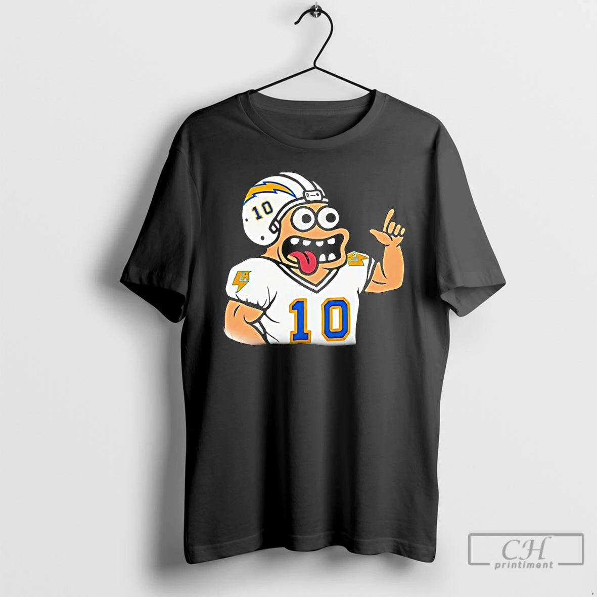 Premium Los Angeles Chargers Justin Herbert Monster Toast Cartoon - clothing by TeeHivey.com