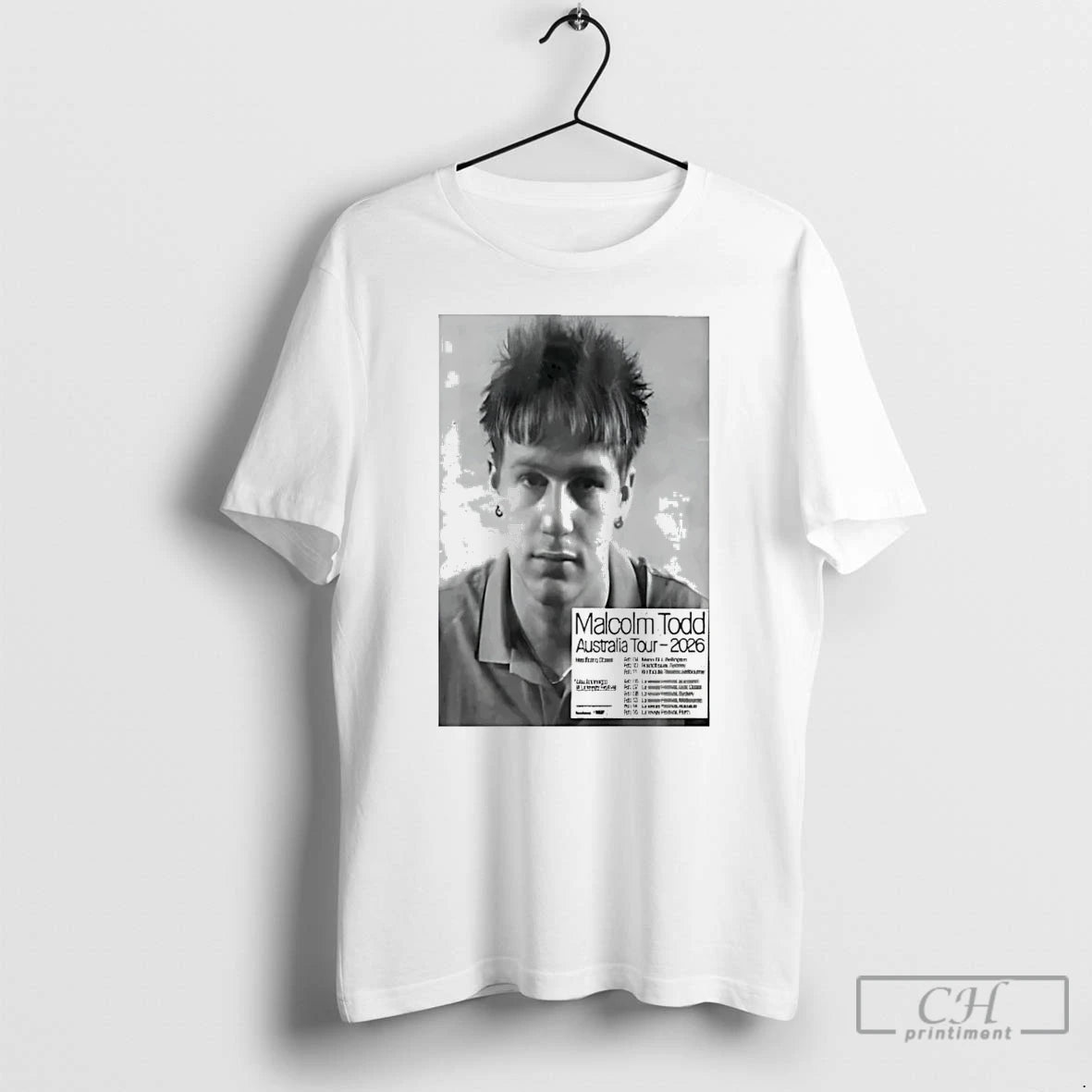 Premium Malcolm Todd Australia Tour February 2026 Dates T Shirts - clothing by TeeHivey.com