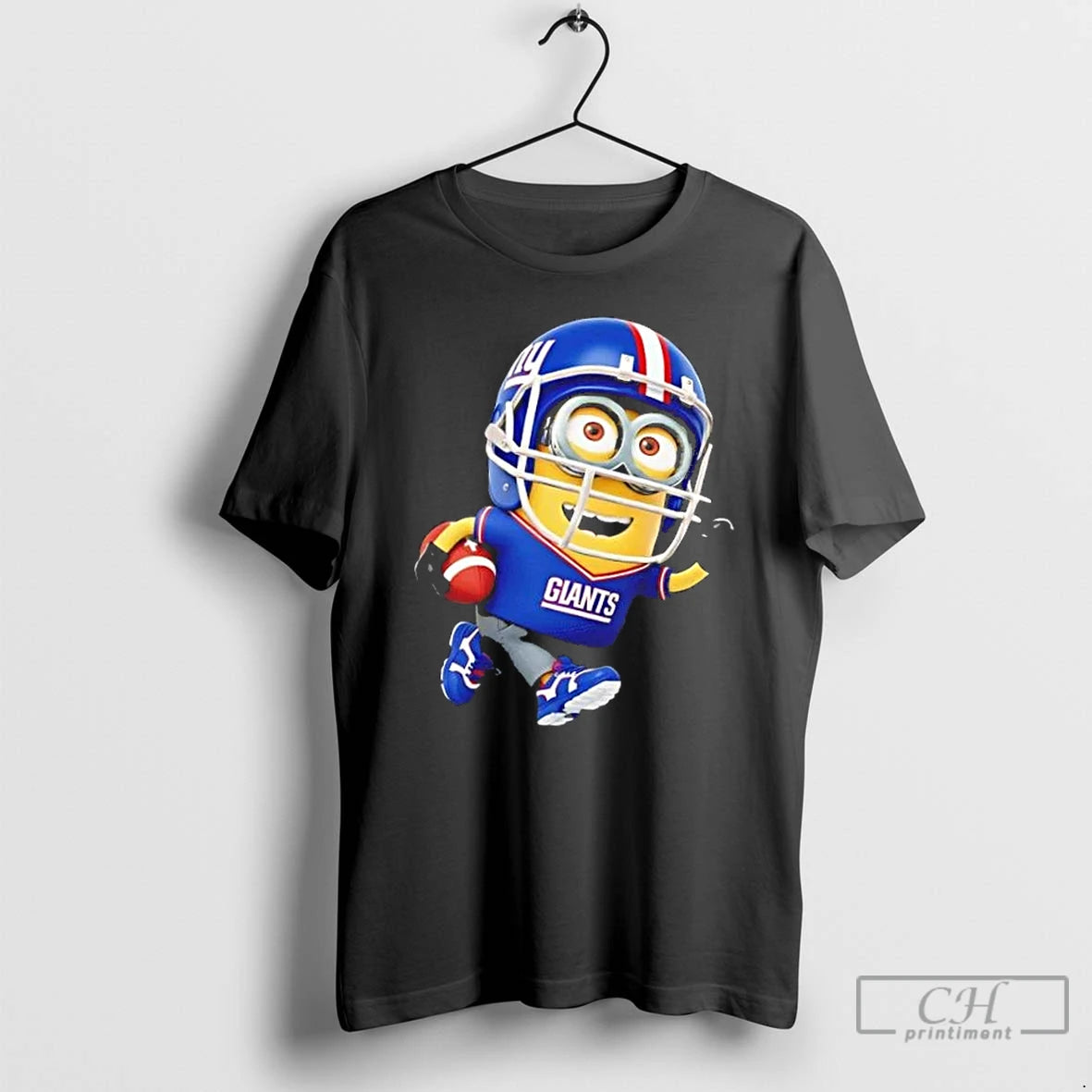 Premium Minions Is Holding A Ball And Smiling At New York Giants Fans T Shirts - clothing by TeeHivey.com