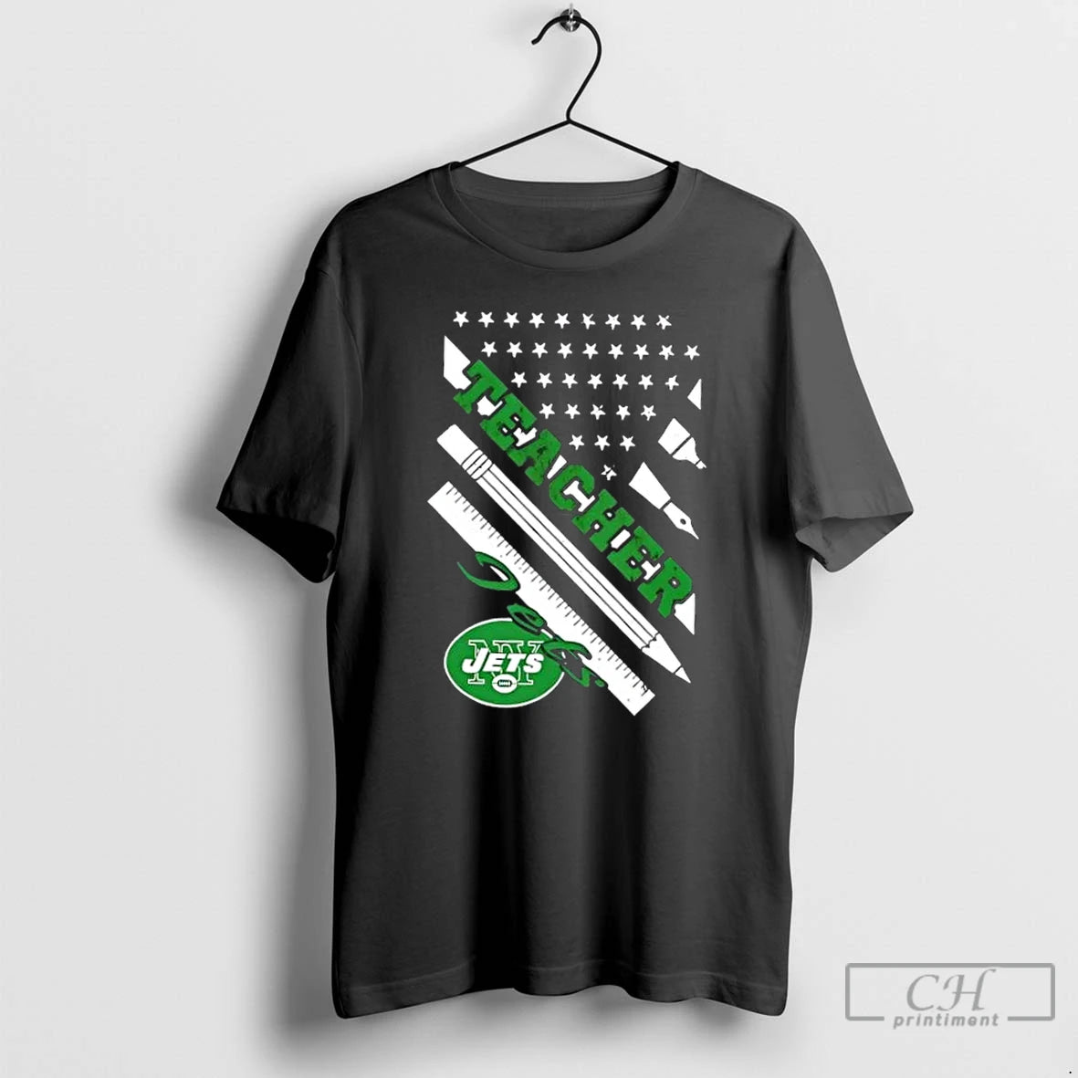 Premium New York Jets Football X Teacher American Flag - clothing by TeeHivey.com