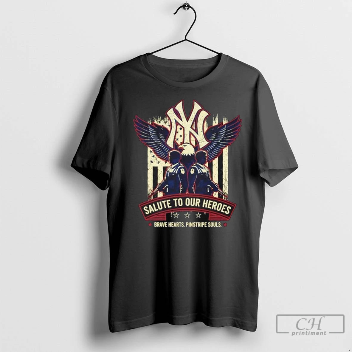 Premium New York Yankees Salute To Our Heroes Brave Hearts Pinstripe Souls