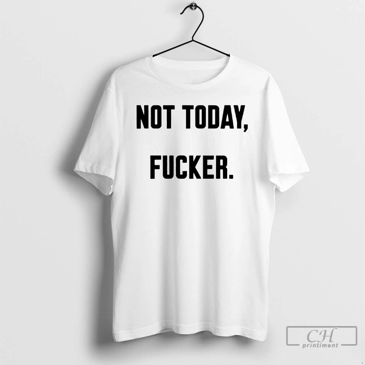 Premium Not Today Fucker Ornaments T Shirts - clothing by TeeHivey.com
