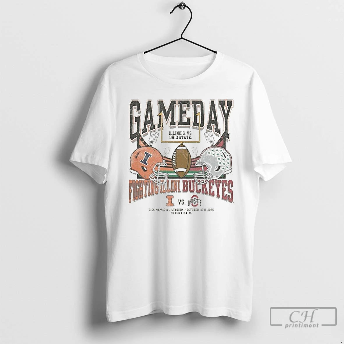 Premium Osu Vs Illinois 2025 Gameday Matchup Helmet T Shirts - clothing by TeeHivey.com