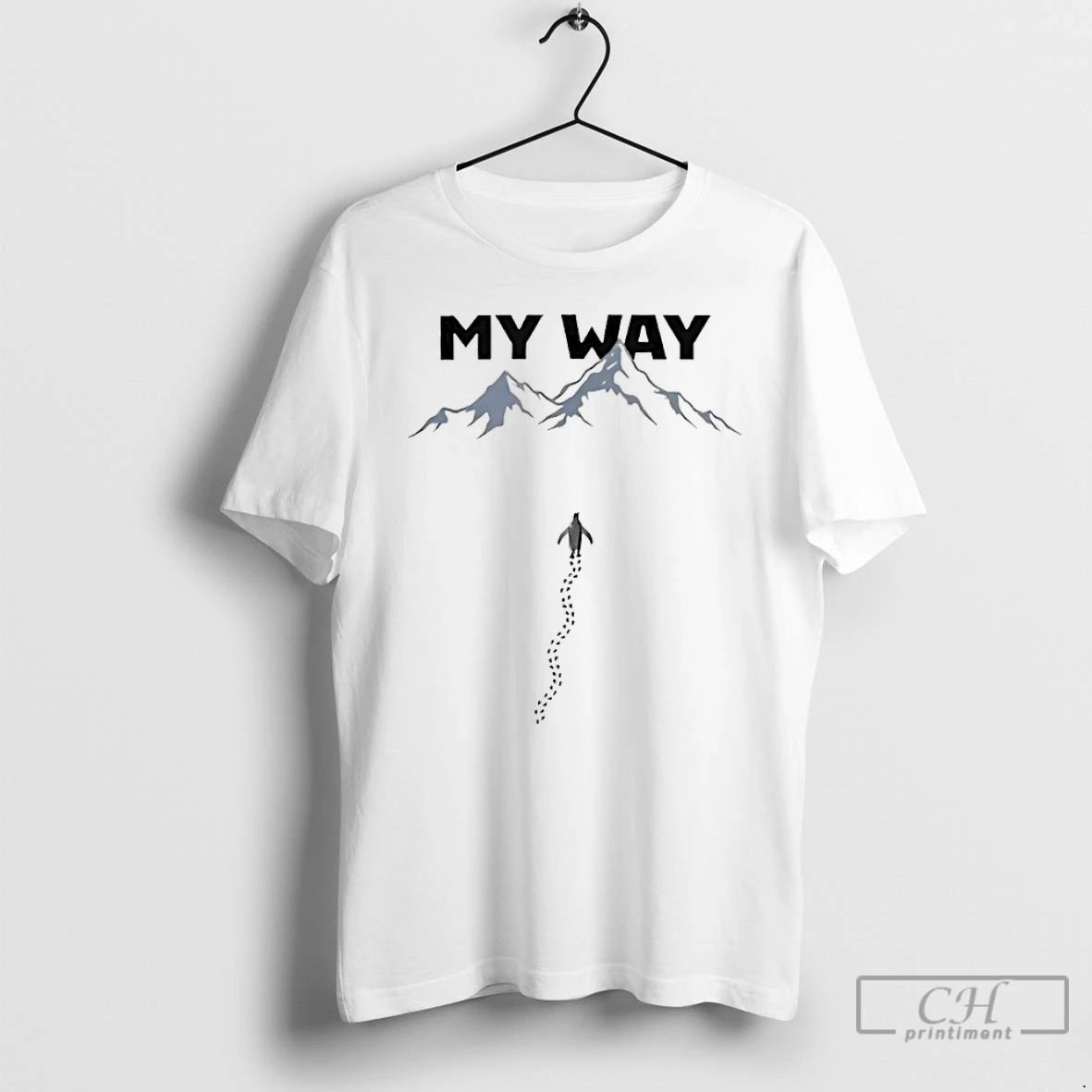 Penguin My Way Mountain - clothing by TeeHivey.com