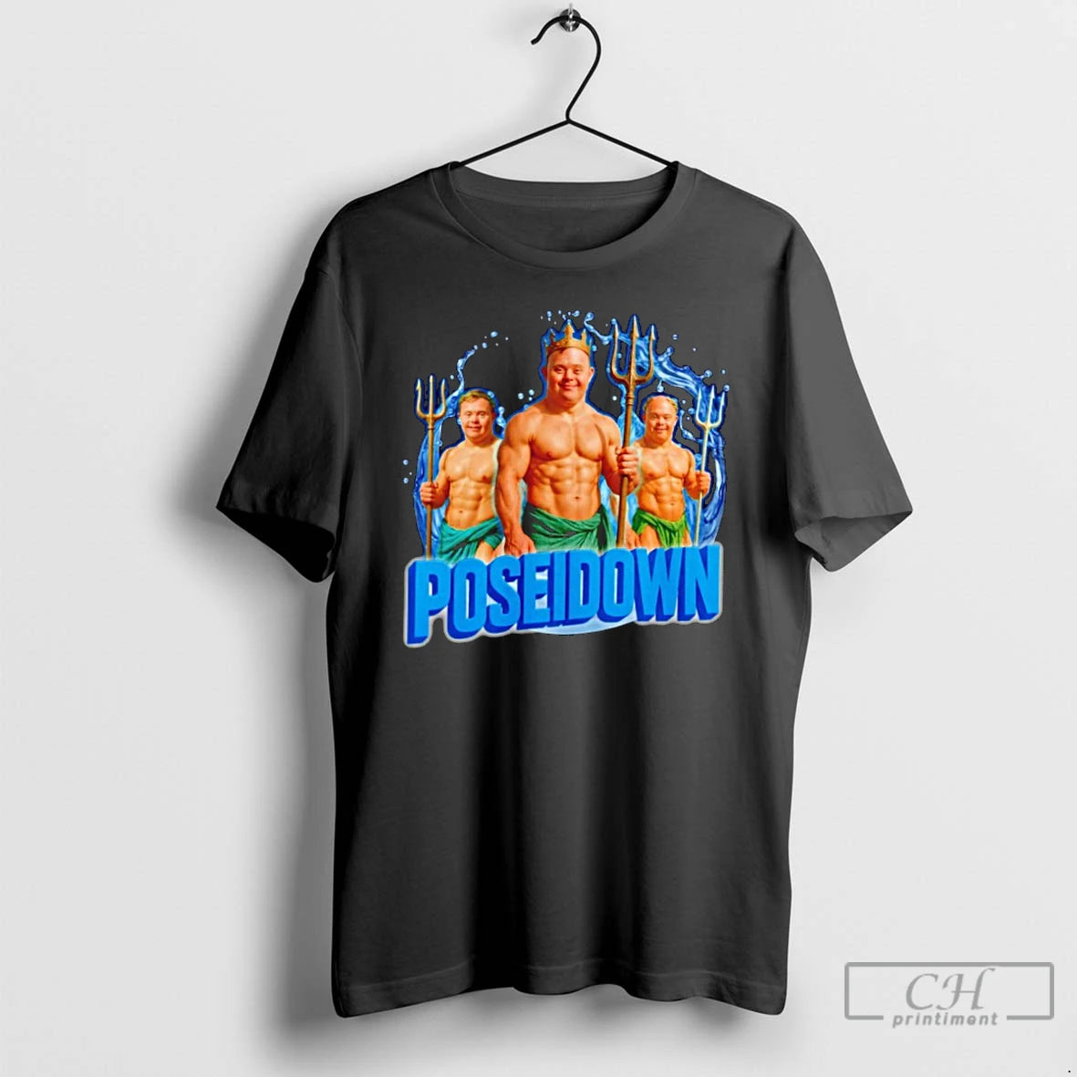 Premium Poseidown Poseiden X Down Syndrome Funny T Shirts - clothing by TeeHivey.com