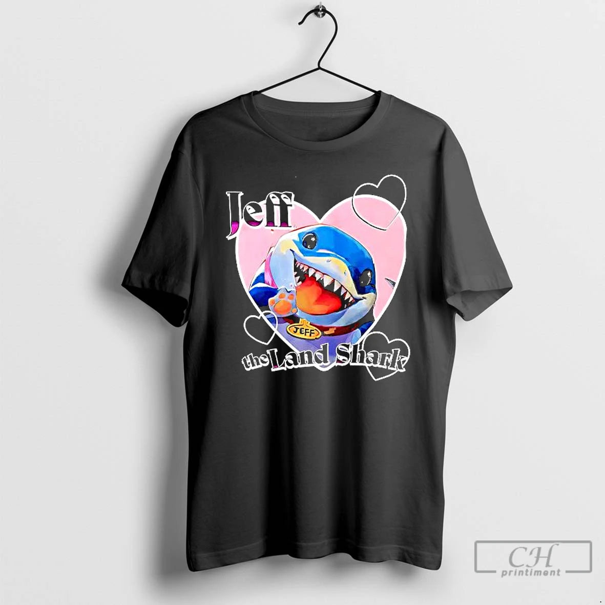 Premium Rivals Jeff The Land Shark Heart Retro - clothing by TeeHivey.com