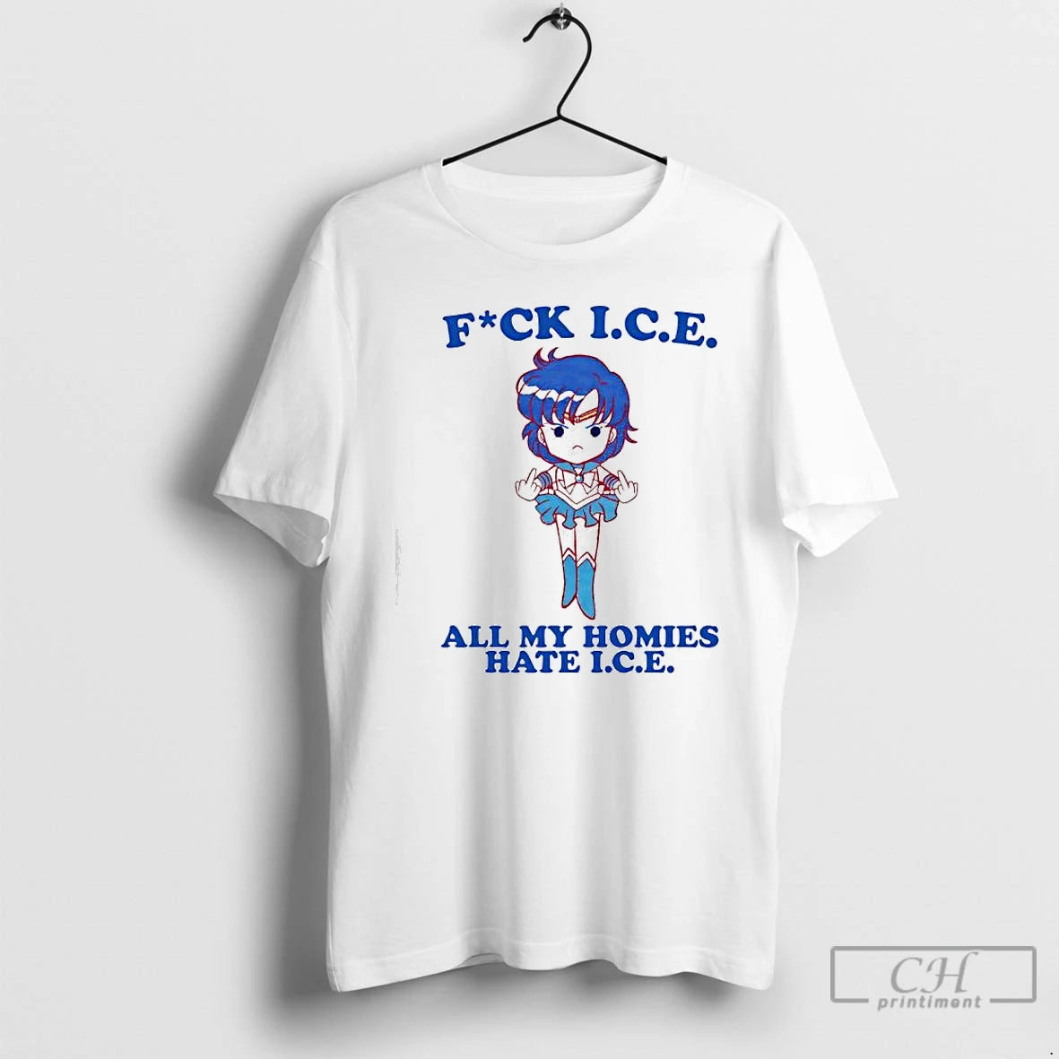 Sailor Mercury Fuck I C E All My Homes Hate I C E - clothing by TeeHivey.com