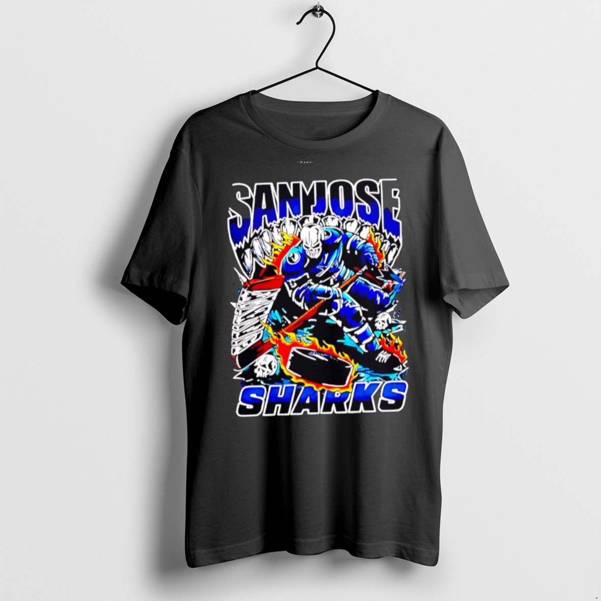 Premium San Jose Sharks Skeleton Player Graphic 2025 T Shirts - clothing by TeeHivey.com