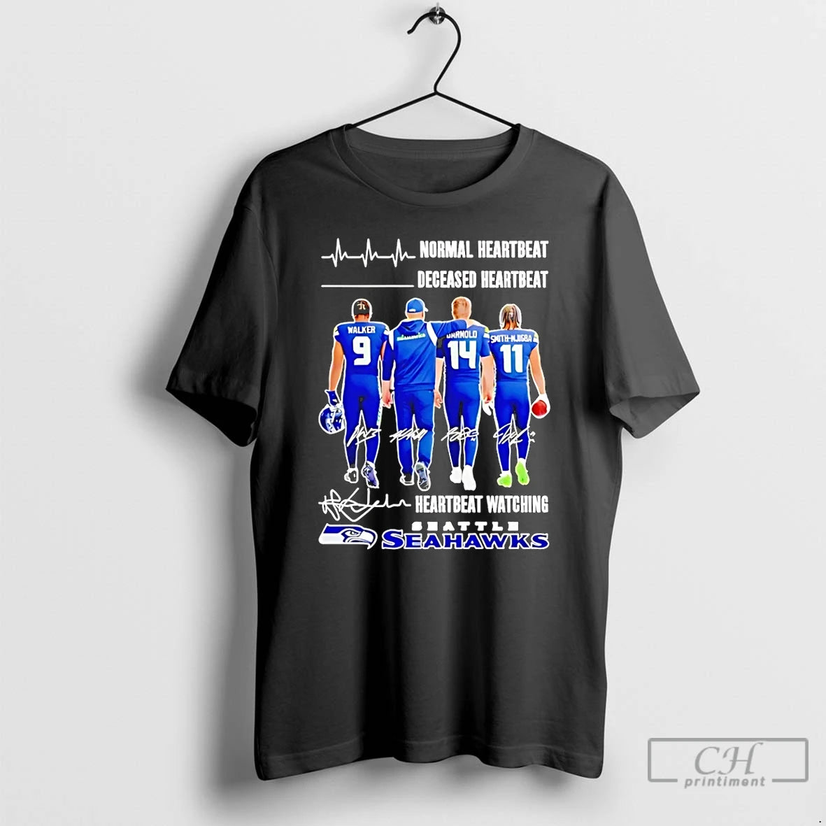 Premium Seahawks Normal Heartbeat Deceased Heartbeat - clothing by TeeHivey.com