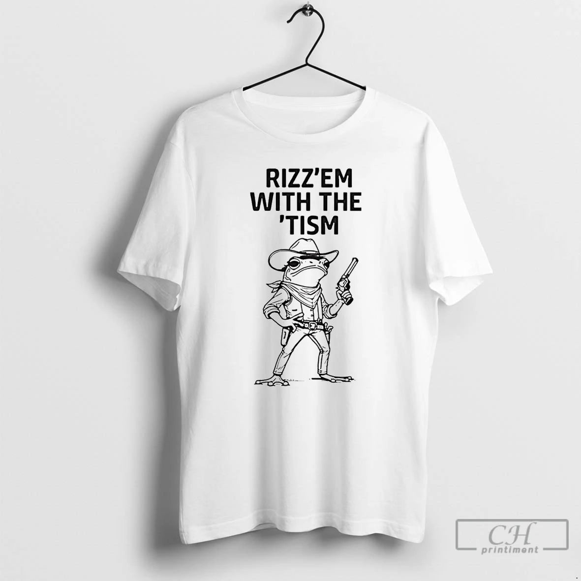 Premium Sheriff Frog Rizzem With The Tism T Shirts - clothing by TeeHivey.com
