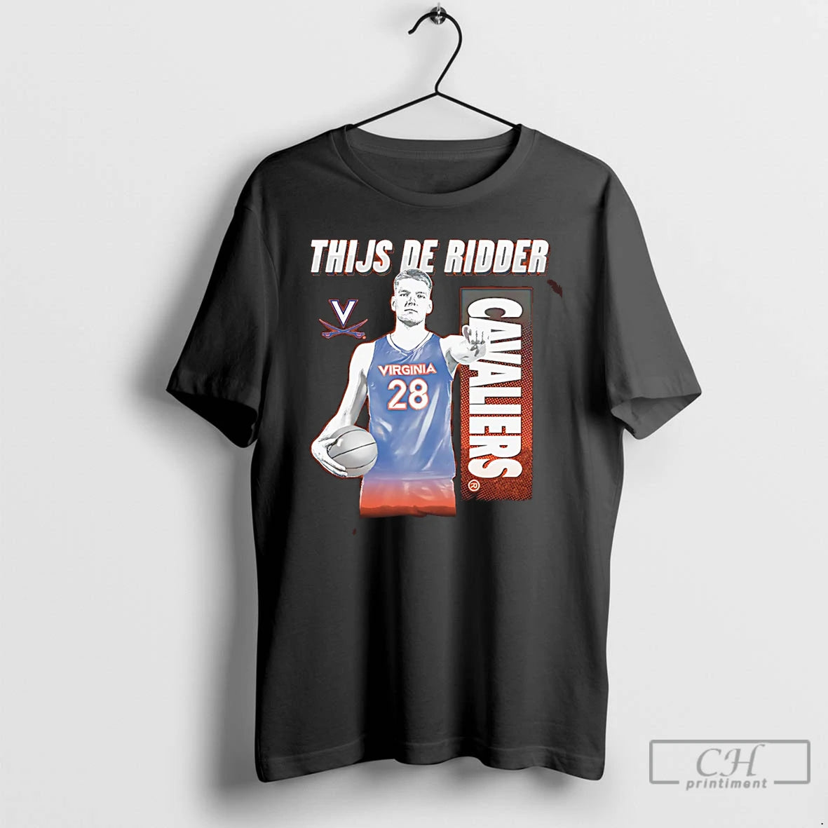 Thijs De Ridder Virginia Cavaliers Illustrated - clothing by TeeHivey.com