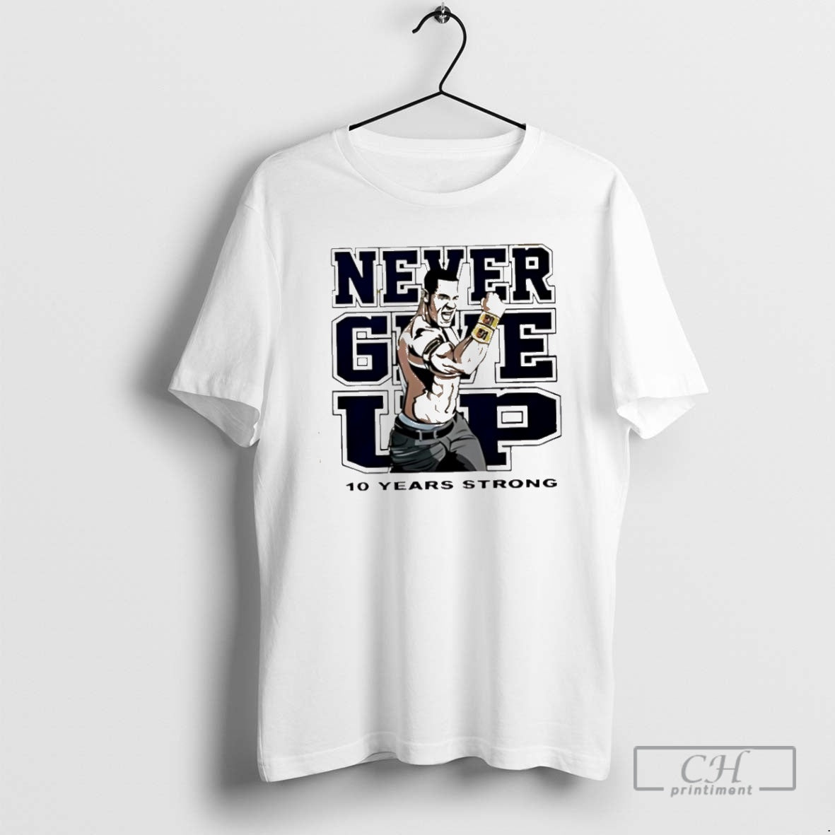Premium Tyrese Haliburton John Cena Never Give Up 10 Years Strong Shirt Sweater - clothing by TeeHivey.com