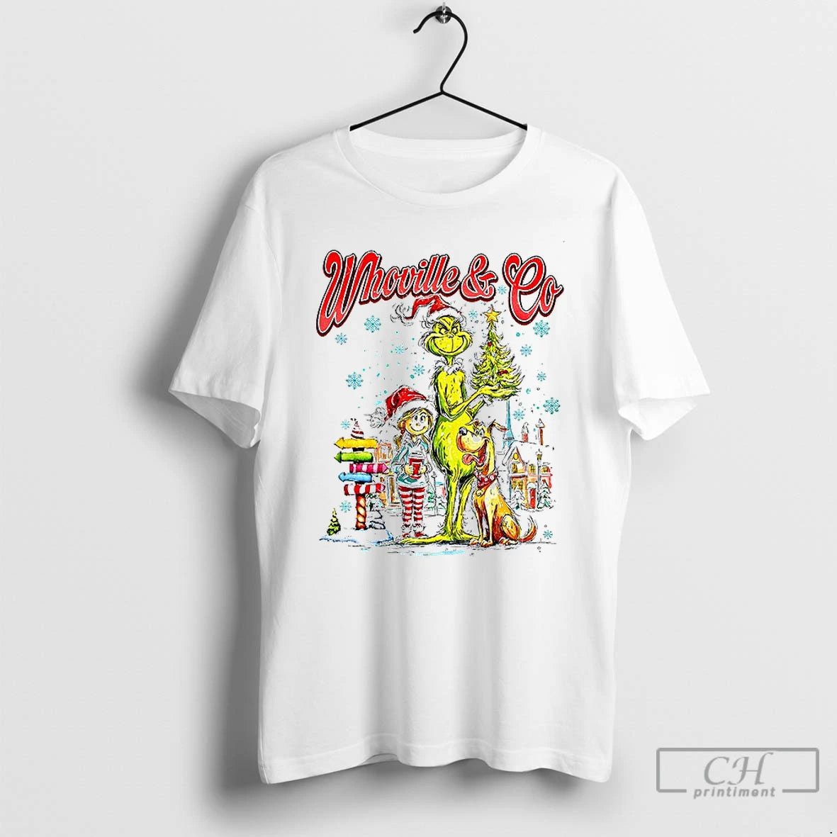 Premium Whoville And Co Grinch Holiday Movies Merry Christmas 2025 T Shirts - clothing by TeeHivey.com